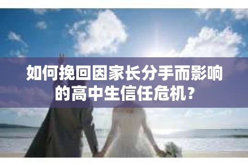 如何挽回因家长分手而影响的高中生信任危机？