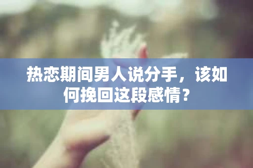 热恋期间男人说分手，该如何挽回这段感情？