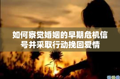 如何察觉婚姻的早期危机信号并采取行动挽回爱情