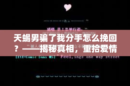 天蝎男骗了我分手怎么挽回？——揭秘真相，重拾爱情