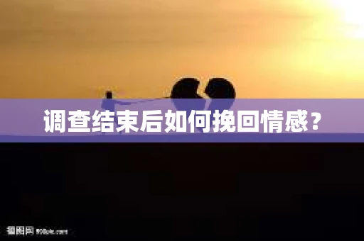 调查结束后如何挽回情感？