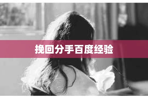 挽回分手百度经验