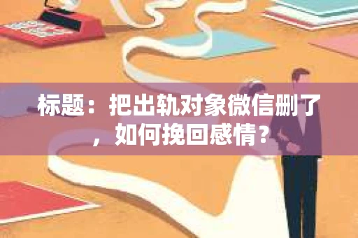 标题：把出轨对象微信删了，如何挽回感情？