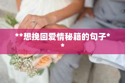 **想挽回爱情秘籍的句子**