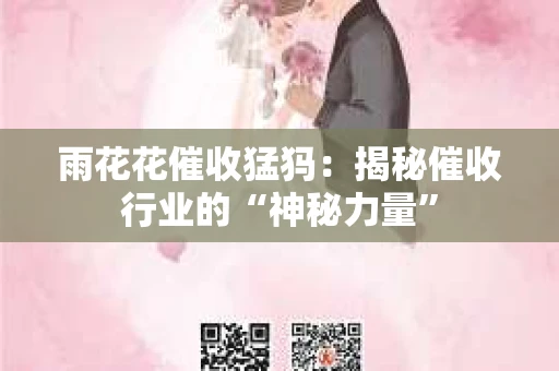 雨花花催收猛犸：揭秘催收行业的“神秘力量”