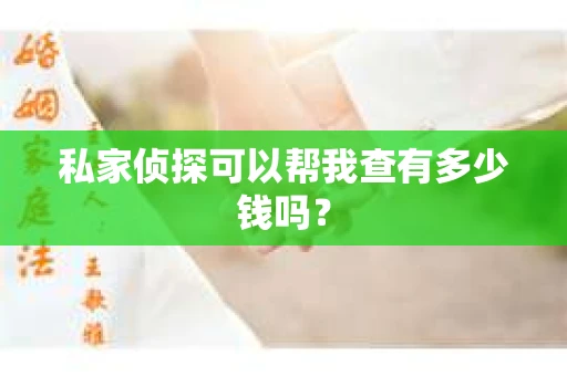 私家侦探可以帮我查有多少钱吗？