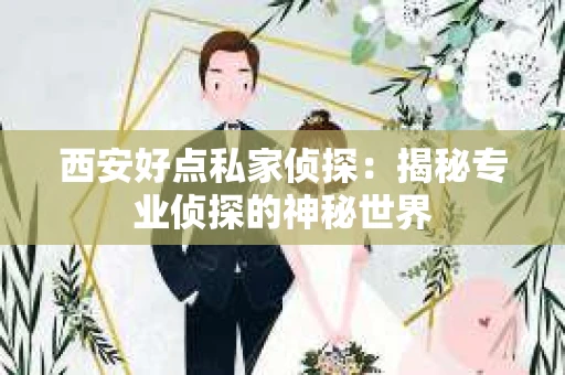 西安好点私家侦探:揭秘专业侦探的神秘世界 西安好点私家侦探:揭秘专业侦探的神秘世界