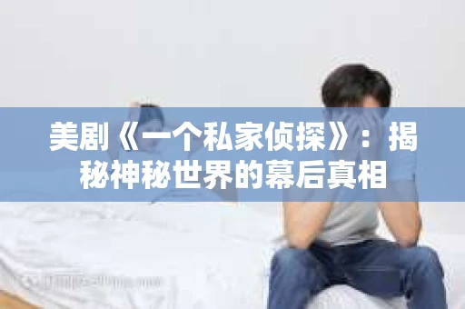 美剧《一个私家侦探》：揭秘神秘世界的幕后真相